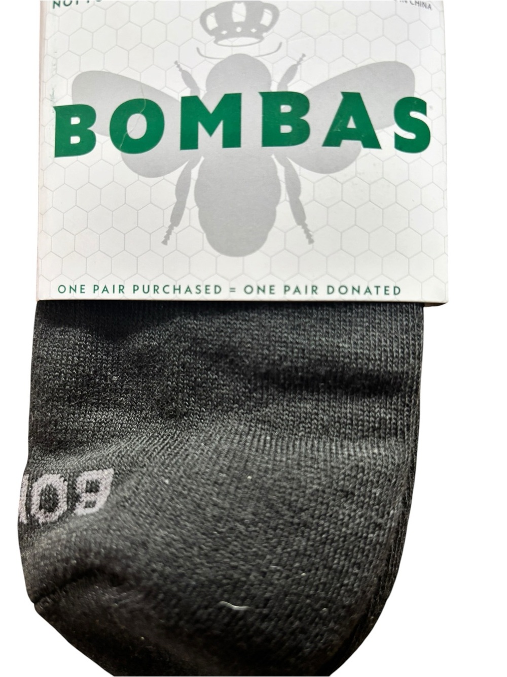 Bombas Unisex Low-Cut Ankle Socks - Black Size XL - Picture 3 of 4
